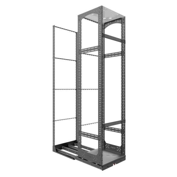 19" Auszieh- und drehbares Rack 42RU, 300kg Traglast, 490B x 510T x 1943H