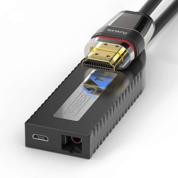 FiberX Serie - HDMI 4K Glasfaser Portsaver Extender mit ULS
