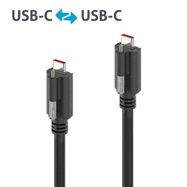 USB-C auf USB-C Kabel mit E-marker USB4 Gen2x2 20Gbps, 240W - PureInstall 1.50m