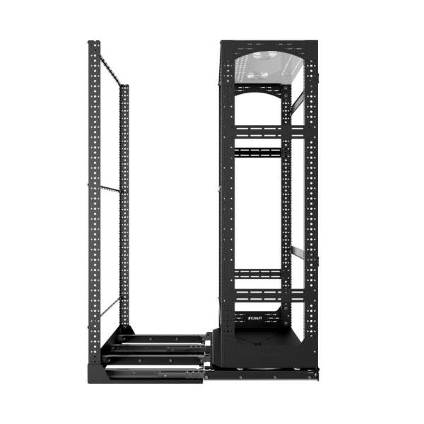 19" Auszieh- und drehbares Rack 32RU, 300kg Traglast, 490B x 510T x 1498H
