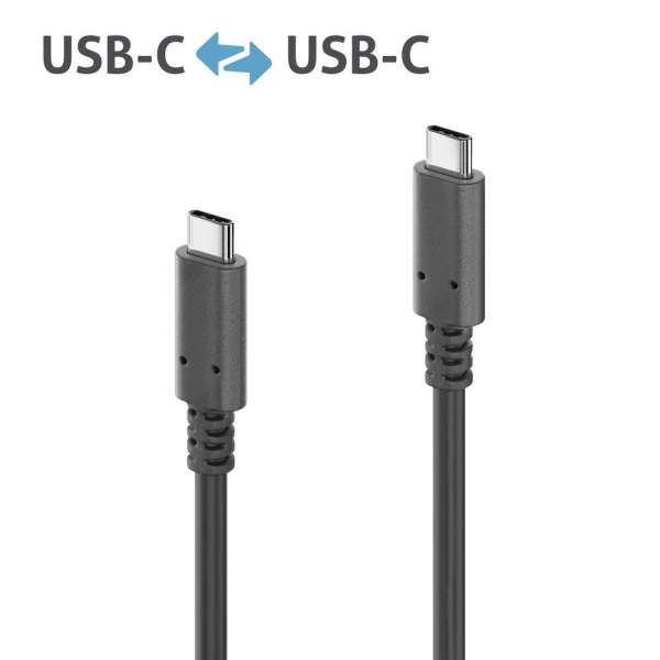 USB-C auf USB-C Kabel mit E-Marker - USB4 Gen2x2, 5A, 20Gbps - PureInstall 1,50m