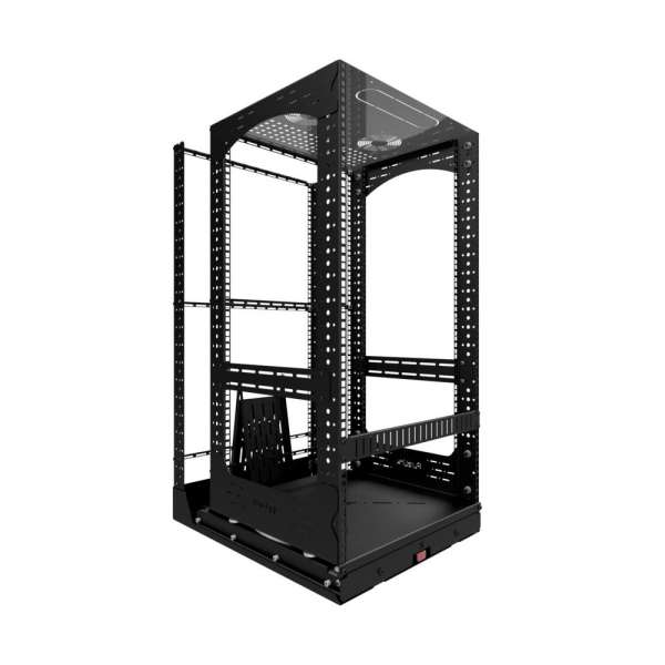 19" Auszieh- und drehbares Rack 20RU, 200kg Traglast, 490B x 608T x 963H