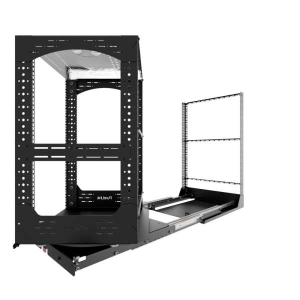 19" Auszieh- und drehbares Rack 16RU, 160kg Traglast, 490B x 510T x 785H