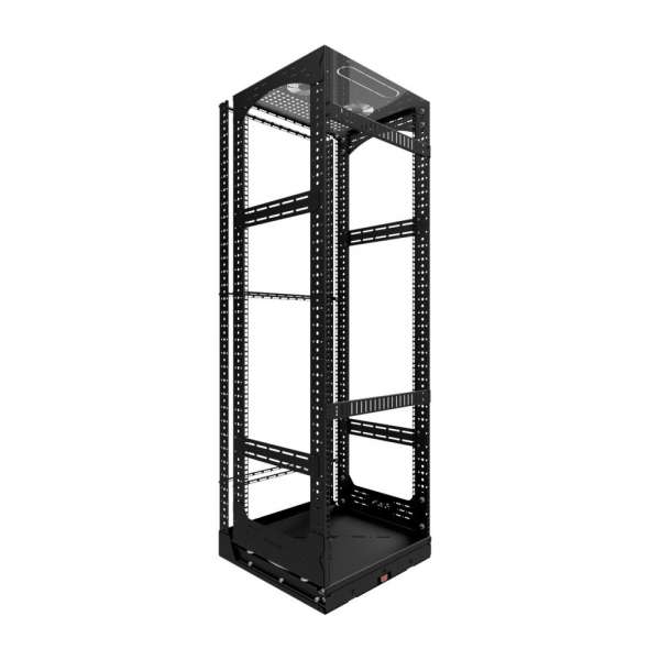 19" Auszieh- und drehbares Rack 32RU, 300kg Traglast, 490B x 510T x 1498H