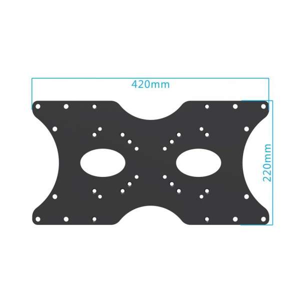 PureMounts® Universeller VESA Adapter 50x50 bis 400x200 schwarz