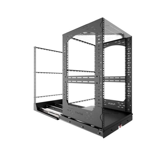 19" Auszieh- und drehbares Rack 16RU, 300kg Traglast, 490B x 510T x 785H