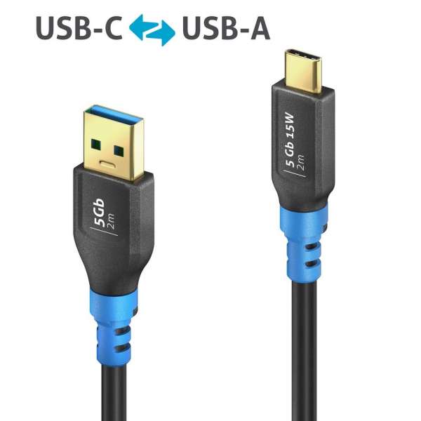 FlexInstall USB-C auf USB-A Kabel USB 3.0 5Gbps 2.00m