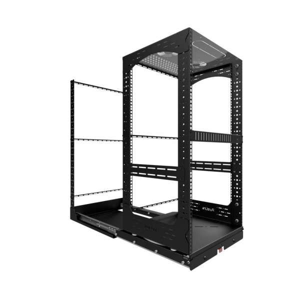 19" Auszieh- und drehbares Rack 20RU, 200kg Traglast, 490B x 510T x 963H